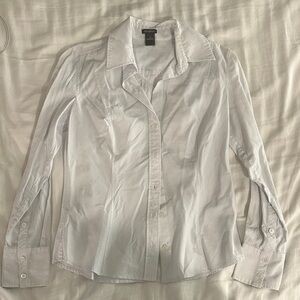 Ann Taylor White Dress Shirt for Women